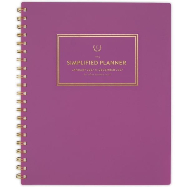 Simplified by Emily Ley for AT-A-GLANCE 2027 Weekly Monthly Planner, Nostalgia Pink, Large, 8 1/2in x 11in
