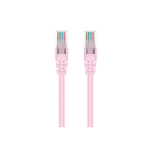 Belkin High Performance - Patch cable - RJ-45 (M) to RJ-45 (M) - 5 ft - UTP - CAT 6 - molded, snagless - pink - for Omniview SMB 1x16, SMB 1x8; OmniView SMB CAT5 KVM Switch