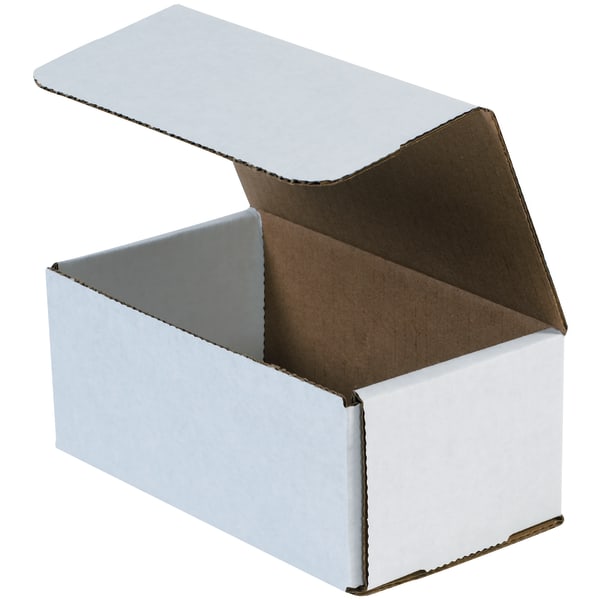 Partners Brand Corrugated Mailers 9in x 7in x 4in, White, Bundle of 50