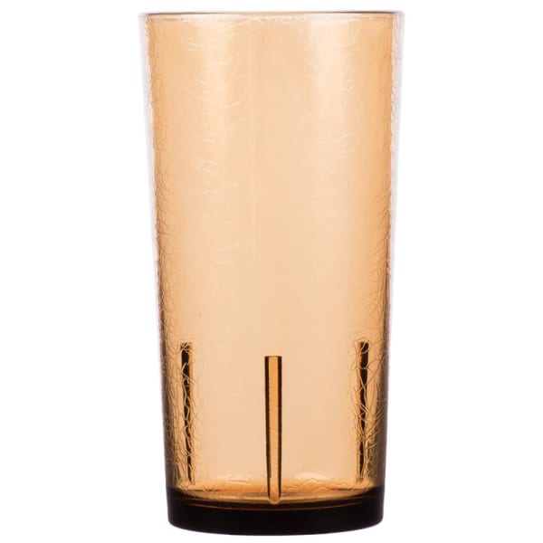 Cambro Del Mar Styrene Tumblers, 24 Oz, Light Amber, Pack Of 36 Tumblers