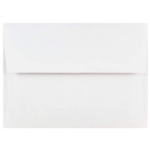 JAM Paper Booklet Invitation Envelopes, A6, Gummed Seal, White, Pack Of 100 Envelopes