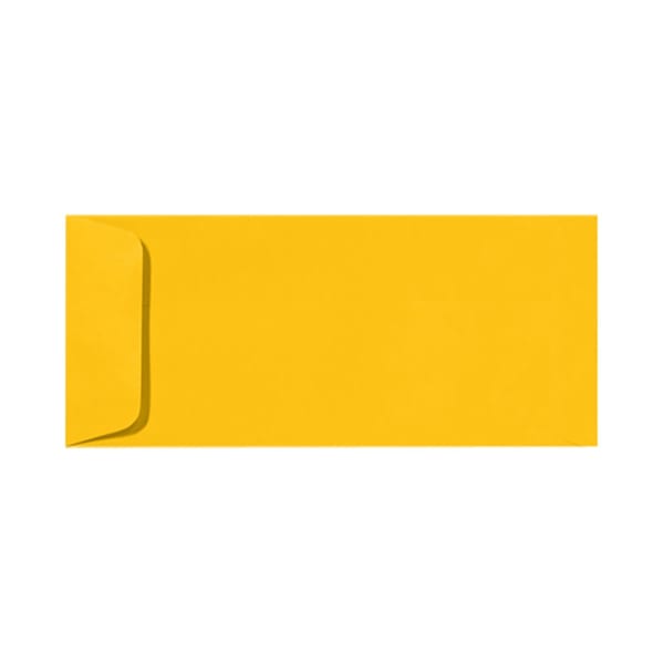 LUX Open-End Envelopes, #10, Peel & Press Closure, Sunflower Yellow, Pack Of 250