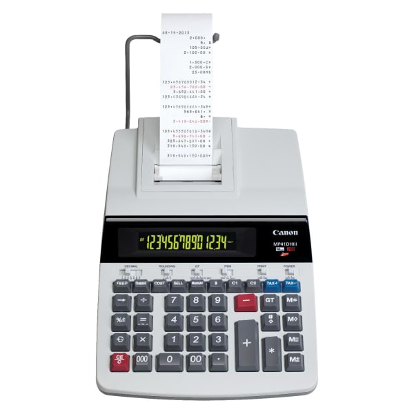 Canon MP41DHIII Printing Calculator, Black/Red
