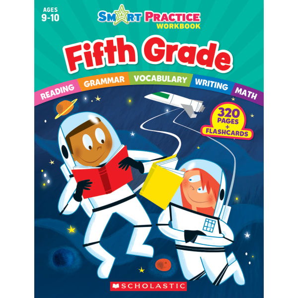Scholastic Smart Practice Workbook With 48 Flash Cards, Grade 5
