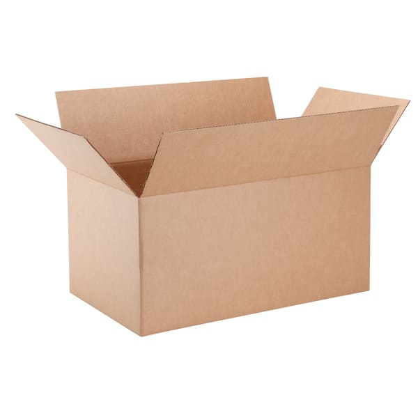 Corrugated Box, 21-1/2in x 15in x 12in, Kraft