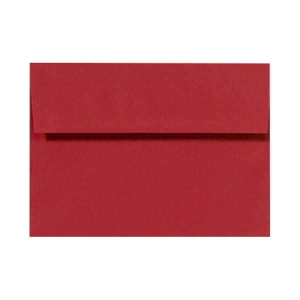 LUX Invitation Envelopes, A7, Peel & Stick Closure, Ruby Red, Pack Of 50