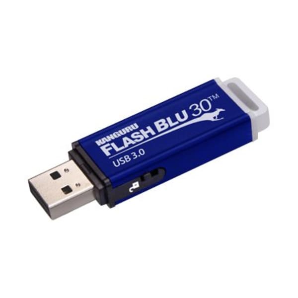 Kanguru FlashBlu30 with Physical Write Protect Switch SuperSpeed USB 3.0 Flash Drive, 32GB