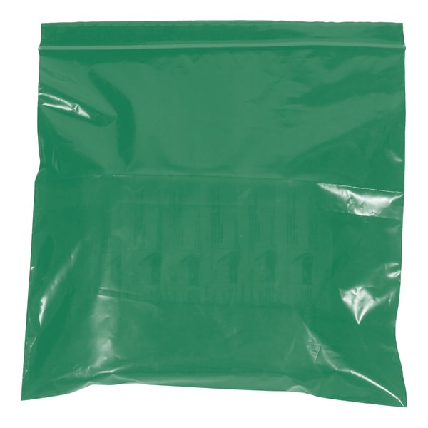 Partners Brand 2 Mil Colored Reclosable Poly Bags, 4in x 6in, Green, Case Of 1000