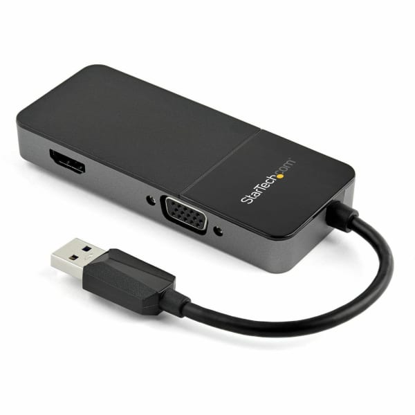 StarTech.com USB 3.0 to HDMI and VGA Adapter -4K/1080p USB Type A Dual Monitor Multiport Display Adapter Converter -External Graphics Card