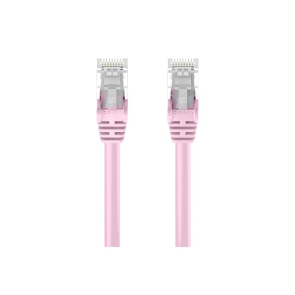 Belkin High Performance - Patch cable - RJ-45 (M) to RJ-45 (M) - 20 ft - UTP - CAT 6 - molded, snagless - pink - for Omniview SMB 1x16, SMB 1x8; OmniView SMB CAT5 KVM Switch