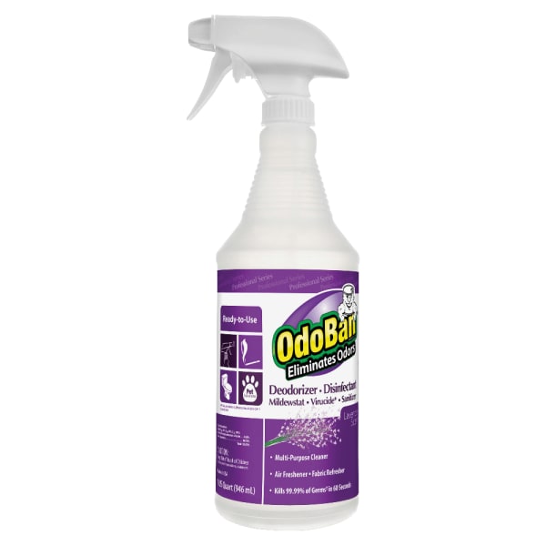 OdoBan Multi-Purpose Deodorizer & Disinfectant Spray, Lavender Scent, 32 Oz Bottle