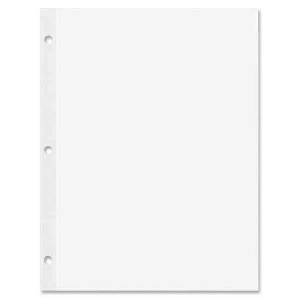 Rediform Heavyweight Reinforced Filler Paper - Letter - 100 Sheets - Plain - Stapled/Glued - 20 lb Basis Weight - Letter - 8 1/2in x 11in Sheet Size - White Paper - Heavyweight, Reinforced Edges, Punched - 100 / Pack