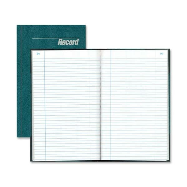Rediform Granite Series Record Books, 7-1/4in x 12-1/4in, 300 Sheets, Blue