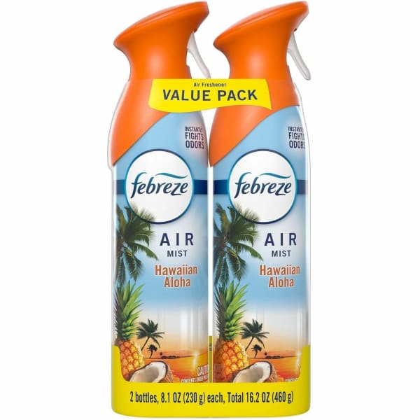 Febreze Air Mist Air Freshener Spray - Spray - 8.1 fl oz (0.3 quart) - Hawaiian Aloha - Odor Neutralizer, Long Lasting - 2 / Pack
