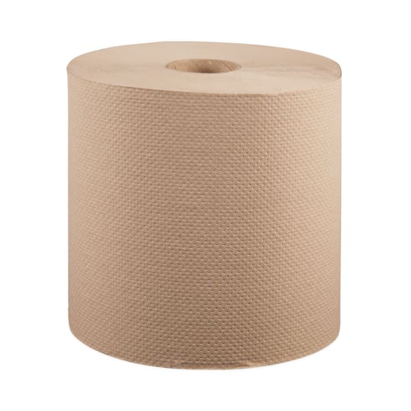 Windsoft Natural Hardwound Roll Towels, 1-Ply, 8in x 800 ft, Natural, 6 Rolls/Carton