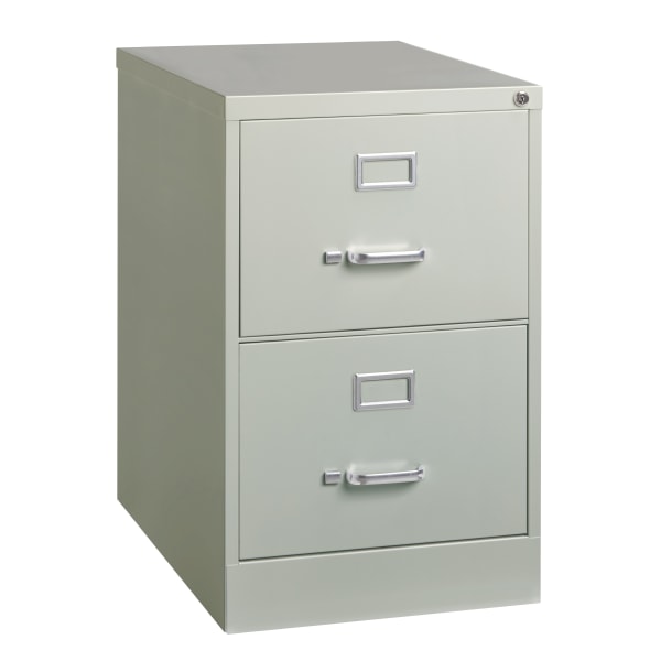 WorkPro 26 1/2inD 2-Drawer Legal-Size Vertical File Cabinet, Light Gray