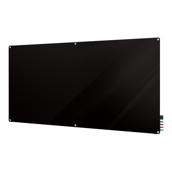 Ghent Harmony Magnetic Glass Unframed Dry-Erase Whiteboard, 48in x 60in, Black