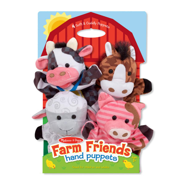 Melissa & Doug Farm Friends Hand Puppets, Set Of 4