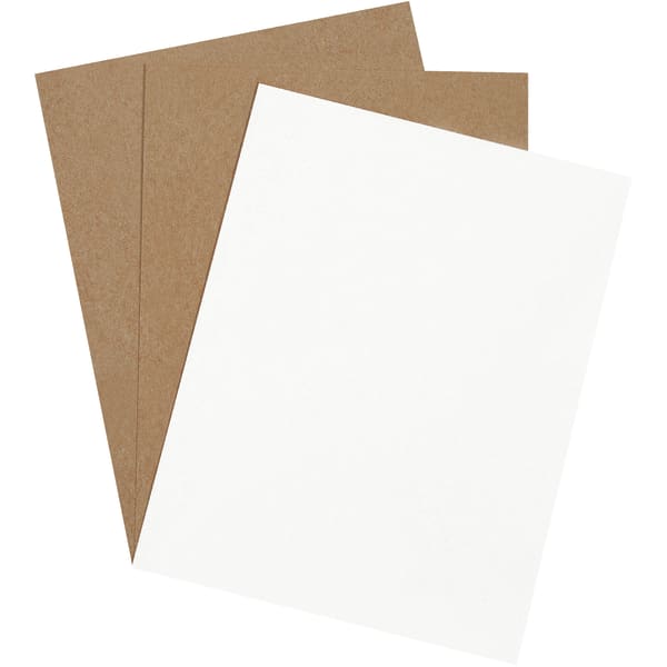 Partners Brand Chipboard Pads, 8 1/2in x 11in, White, Case Of 960