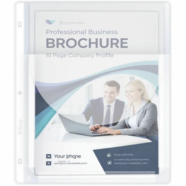 C-Line Super Capacity Super Heavyweight Vinyl Sheet Protectors with Tuck-In Flap - Clear, Top Loading, 11 x 8-1/2, 10/PK, 61027