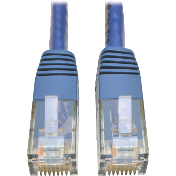 Tripp Lite Cat6 Gigabit Molded Patch Cable RJ45 M/M 550MHz 24 AWG Blue 15ft - 128 MB/s - Patch Cable - N200015BL
