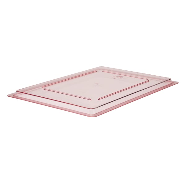 Cambro Camwear Food Box Flat Covers, 18in x 26in, Safety Red, Set Of 6 Covers
