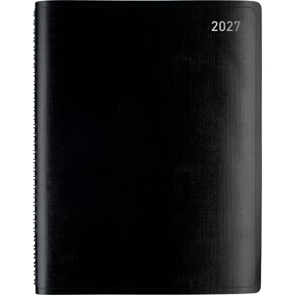 Office Depot Brand Weekly Monthly Planner, 8in x 11in, Black, January 2027 to December 2027, OD71080027