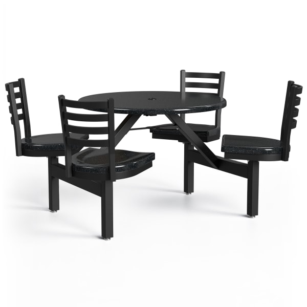 Palmer Hamilton Covey Outdoor Cluster Table With 4 Seats, 29in x 54in, Obsidian