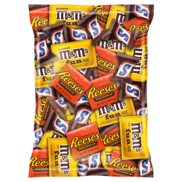 M&Ms Peanut, Snickers And Reeses Minis Candy Variety Mix, 53 Oz, Total Qty 1