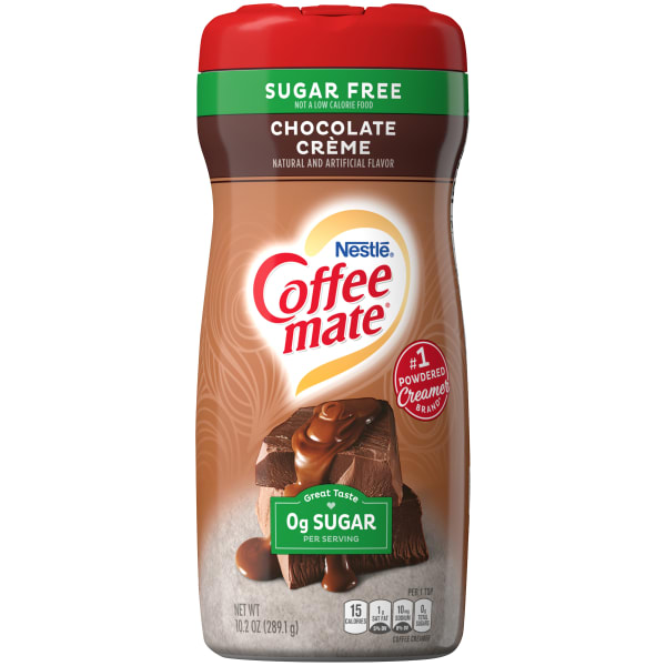 Nestle Coffee-mate Sugar-Free Coffee Creamer, 10.2 Oz, Creamy Chocolate