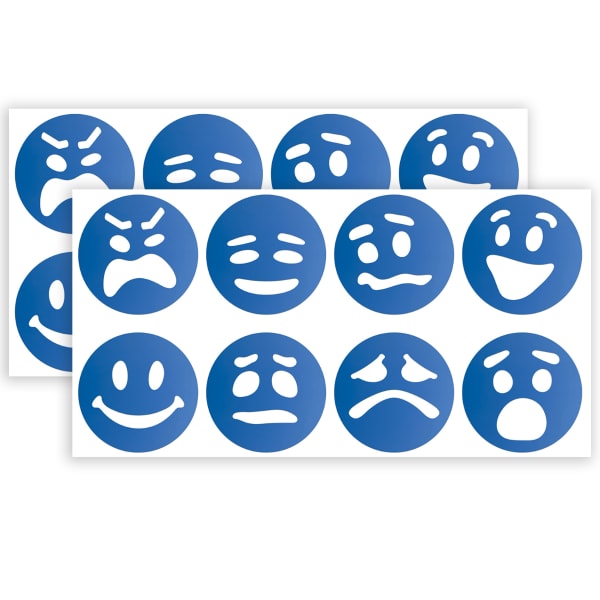 Roylco Emotion Token Stencils, 8 Per Pack, Set Of 2 Packs