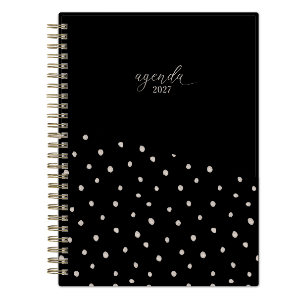 2027 Blue Sky Darcy Black Weekly/Monthly Planning Calendar + Notes, 5.875x8.625, 0%, Black PP w/ Pockets, Jan-Dec, RY27