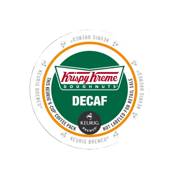 Krispy Kreme Doughnuts Single-Serve Coffee K-Cup Pods, Decaffeinated, Carton Of 24