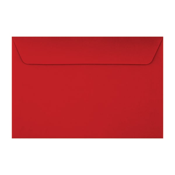 LUX Booklet 6in x 9in Envelopes, Peel & Press Closure, Holiday Red, Pack Of 500