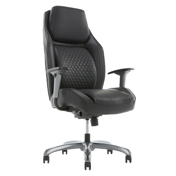 Shaquille O-Neal Zephyrus Ergonomic Bonded Leather High-Back Executive Office Chair, Black