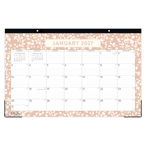 2027 Blue Sky Natalya Monthly Desk Pad Planning Calendar, 17x11, 0%, Natalya Theme, Jan-Dec, RY27