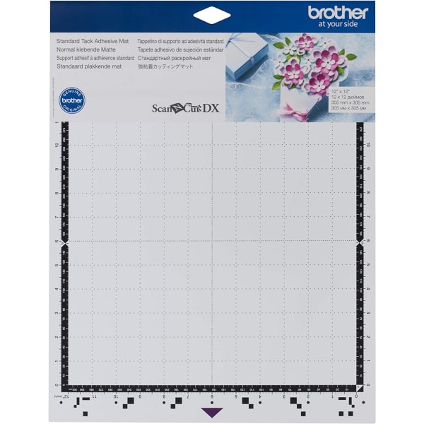Brother ScanNCut DX Adhesive Mat, Standard Tack, 12in x 12in, White