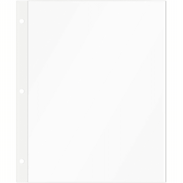 C-Line Photo Holders For Three-Ring Binders, 9in x 11in, Box Of 50