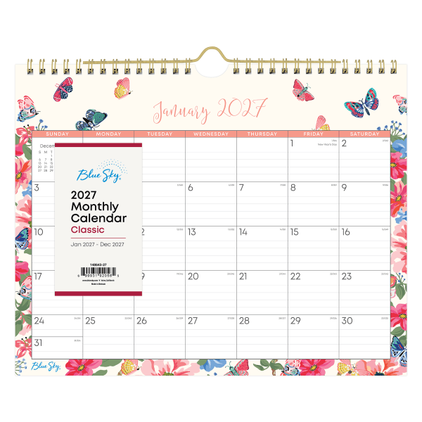 2027 Blue Sky Fly By Monthly Wall Calendar, 11x8.75, 0%, Fly By, Jan-Dec, RY27