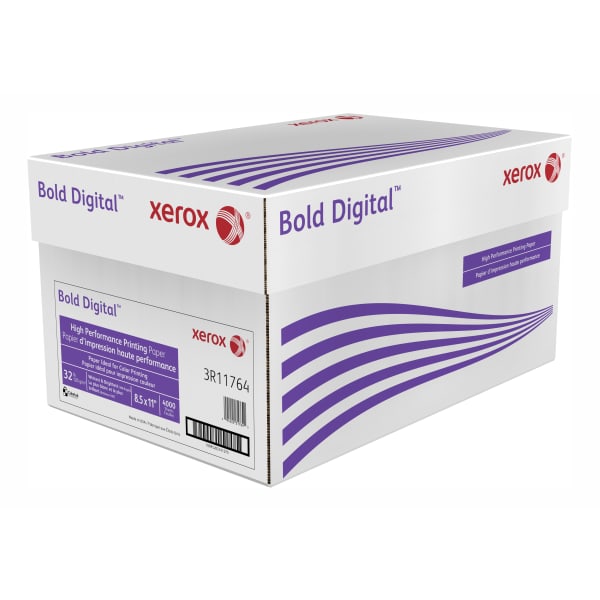 Xerox Bold Digital Printing Paper, 8 Reams, Letter Size (8 1/2in x 11in), 100 (U.S.) Brightness, 32 Lb Text (120 gsm), FSC Certified, Ream Of 500 Sheets