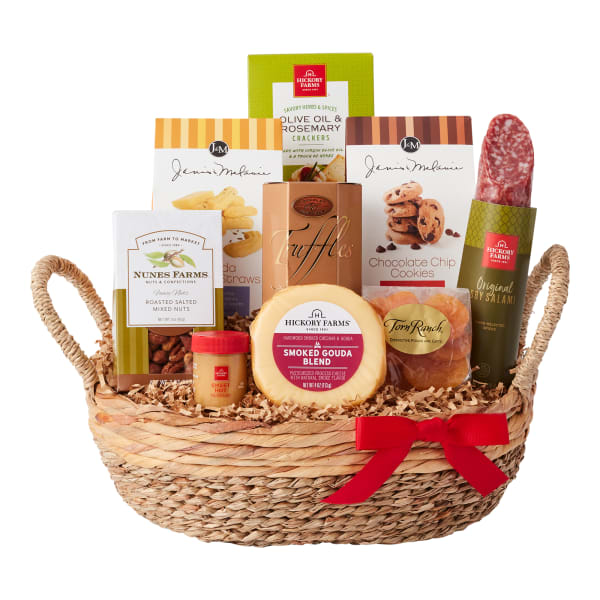 Hickory Farms - Sweet and Savory Snacks Gift Basket - 9 items
