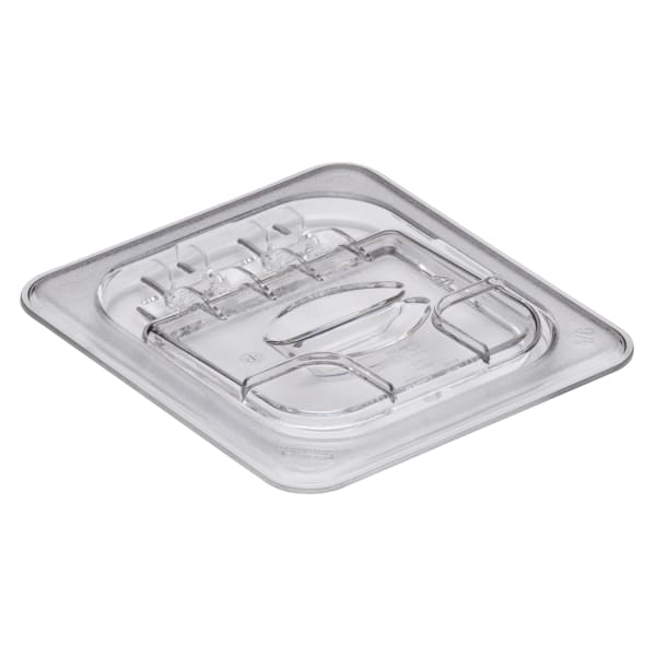 Cambro Camwear GN 1/6 FlipLids, Clear, Set Of 6 Lids