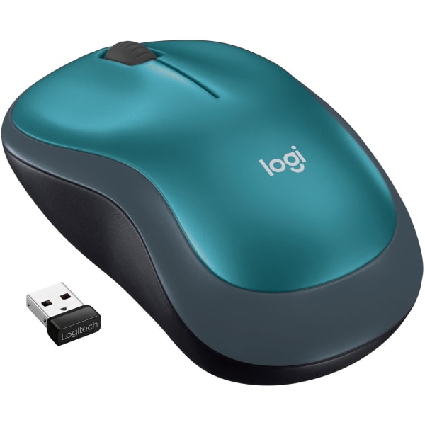 Logitech M185 Wireless Mouse, Blue, 910-003636