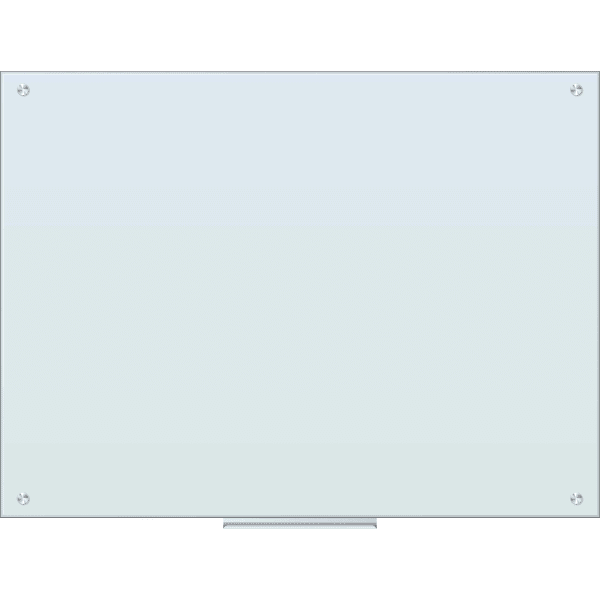 U Brands Glass Non-Magnetic Dry-Erase Board, 48in X 36in, White Frosted Surface, Frameless, Actual Size 47in X 35in (121U00-01)