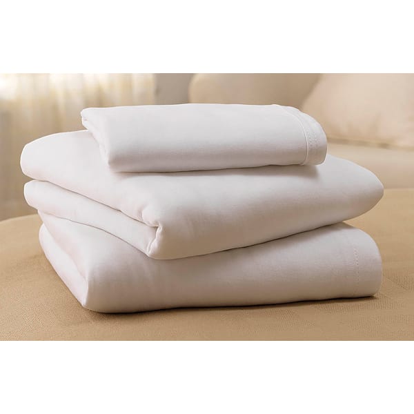 Soft-Fit Knitted Sheet Sets, Twin, White, Case Of 6 Sets
