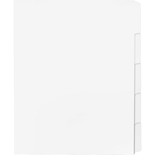 Sparco Single Reverse Collated Index Dividers, White, Box Of 50 Sets