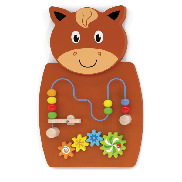 Learning Advantage Activity Wall Panel, Toddler Activity Center, 22.3inL x 14.8inW, Horse