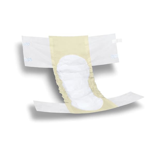 FitRight Basic Disposable Briefs, X-Large, White/Yellow, 25 Briefs Per Bag, Case Of 4 Bags