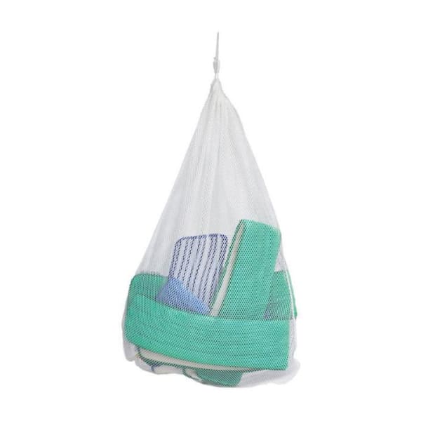 Rubbermaid Synthetic Mesh Laundry Net Bag With Locking Closure, 36in x 24in x 1 1/8in, White