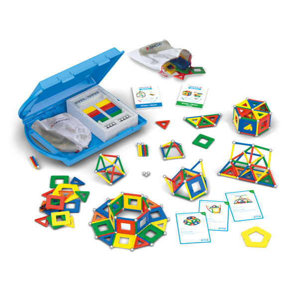 Geomag Geometry Lab, 100% Recycled, Assorted Colors, Grades K-5, Set Of 284 Pieces
